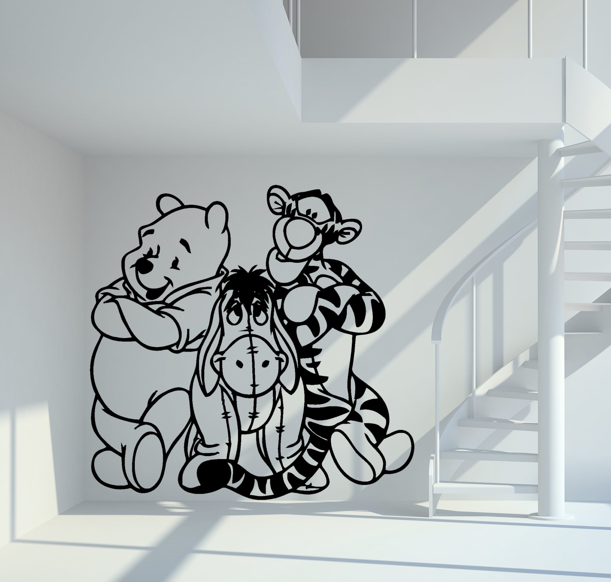 37168 Winnie Puu mit Freunden Wandtattoo